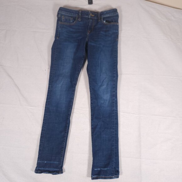 Pilcro and the Letterpress Stet Slim Leg Blue Jeans Womens Size 29 FLAWS - Picture 1 of 16